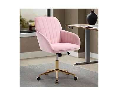 sumyeg Adjustable Office Chair Swivel Backrest Seat with Metal Base