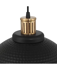 Possini Euro Design Araceli Metal Pendant Light 16inch Wide Modern Dome Shade for Dining Room House Foyer Kitchen Island