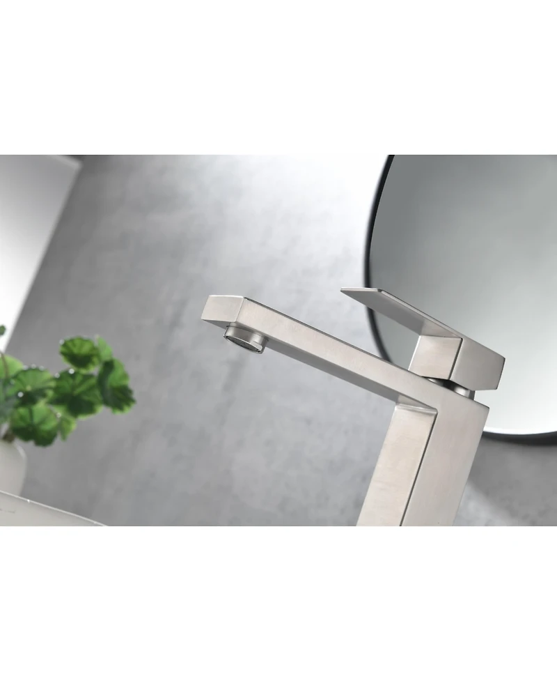 Midola Single Handle Bathroom Sink Faucet, Bathroom Sink Vanity Faucet with Water Supply Hose for Bathroom