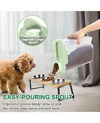 Aronkl Airtight Pet Food Storage Container Easy Pour Portable Travel Dispenser