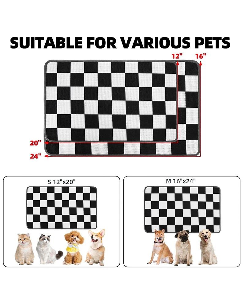 Aronkl Absorbent Anti Slip Waterproof Pet Feeding Mat Easy Clean Durable