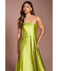 Coast Women's Scalloped Strapless Midi Dress