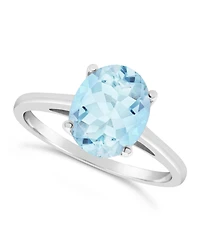 Sky Blue Topaz (3 ct. t.w.) Ring Sterling Silver. Also Available Rose Quartz (2-1/4
