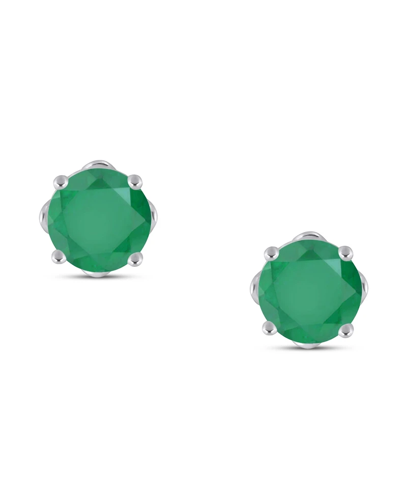 Sapphire Solitaire Stud Earrings (1-1/5 ct. t.w.) Sterling Silver (Also Ruby & Emerald)