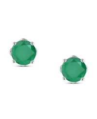 Sapphire Solitaire Stud Earrings (1-1/5 ct. t.w.) Sterling Silver (Also Ruby & Emerald)