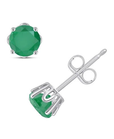 Sapphire Solitaire Stud Earrings (1-1/5 ct. t.w.) Sterling Silver (Also Ruby & Emerald)