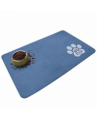 Aronkl Quick Dry Super Absorbent Pet Feeding Mat Non-Slip Waterproof Floor Protector for Dogs Cats