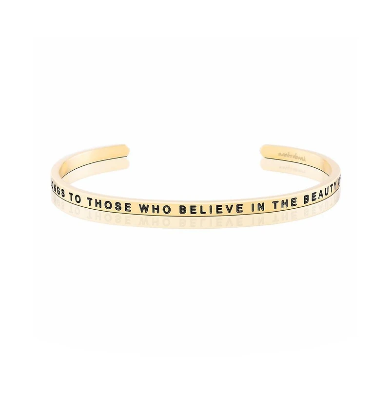 Mantra The Future Belongs To Those Who Believe In The Beauty Of Their Dreams Bracelet - Outside