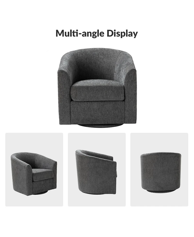 Hulala Home Amiir Upholstered Swivel Accent Chair