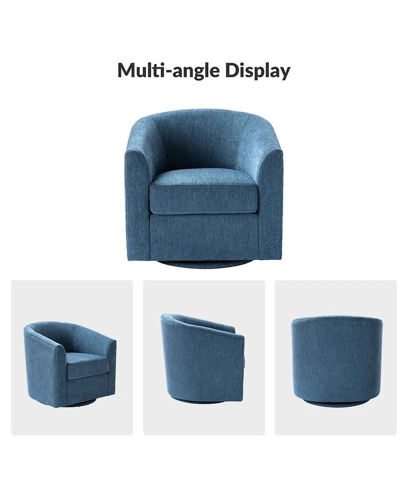 Hulala Home Amiir Upholstered Swivel Accent Chair