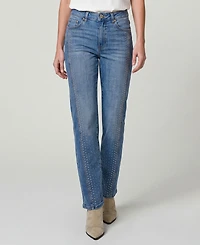 Liverpool Los Angeles Women's Kennedy Embellished Straight-Leg Jeans