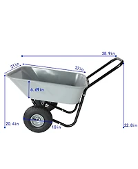Streamdale Furniture Two-wheeled cart garden cart 10-inch pneumatic wheels