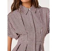 Astr the Label Women's Collared Short-Sleeve Top