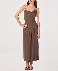 Astr the Label Women's Asymmetric Cowl Neck Top