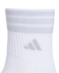 adidas Women's Cushioned 3-Stripe 4.0 High Quarter Socks, 3-Pack