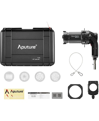 Aputure Spotlight Mount Ii Projection Lens Modifier Kit with 50 Degree Lens for Storm 400x and Storm 700x fixtures
