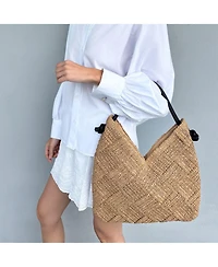Adornia Fine Women's Raffia Shoulder Hobo Bag