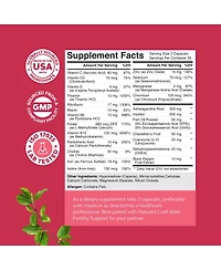 Nature's Craft Female Fertility and Prenatal Support Supplement with CoQ10, Folate, Chasteberry and Inositol 60 Count