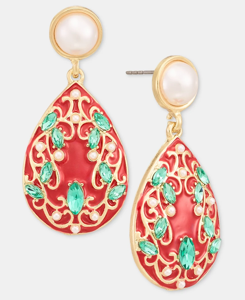 Holiday Lane Teardrop Earrings, Macy's Exclusive