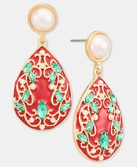 Holiday Lane Teardrop Earrings, Macy's Exclusive