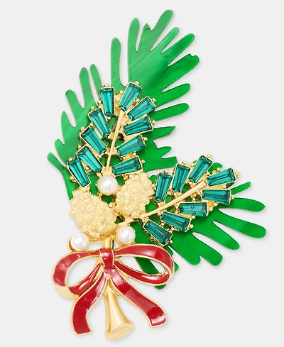 Holiday Lane Christmas Pine Branch Pin, Macy's Exclusive