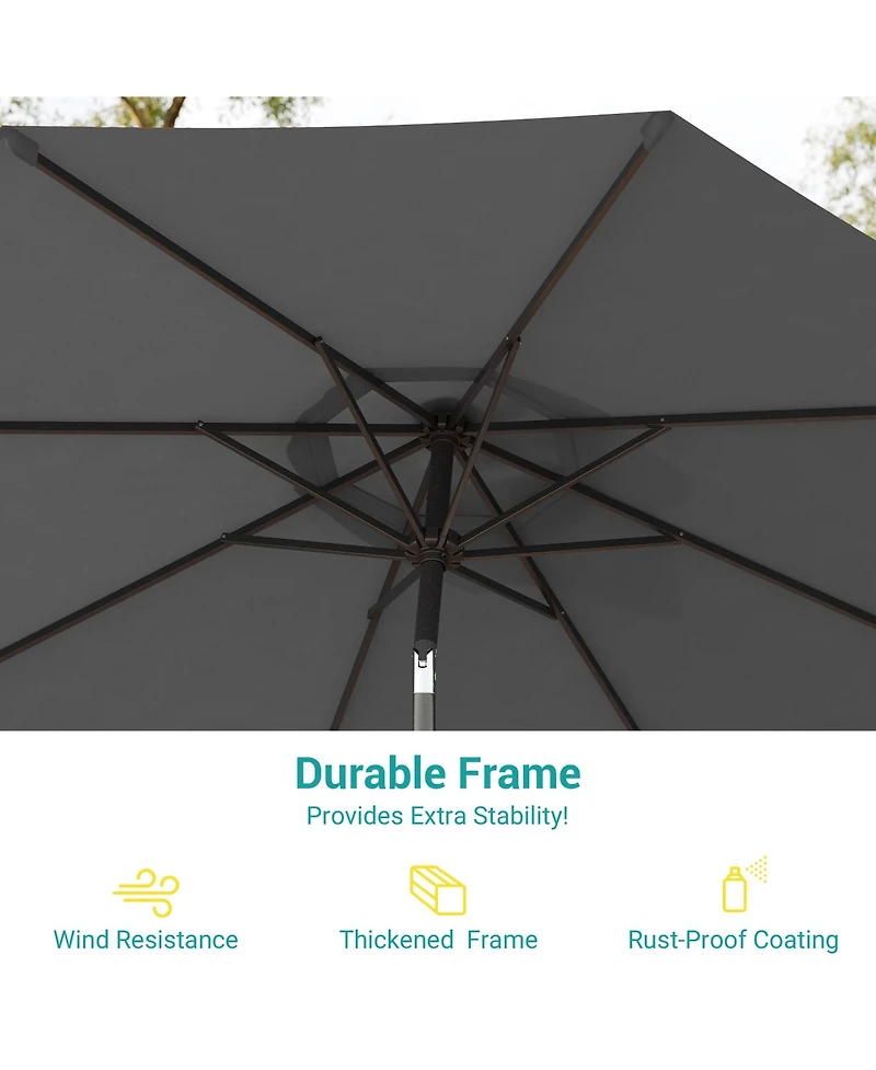Sonkuki Enhance Your Outdoor Oasis With 9Feet Round Patio Umbrella - Stylish, Durable, And Sun-Protective