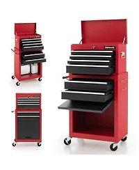 Gouun 6-Drawer Rolling Tool Chest with Heightening Cabinet