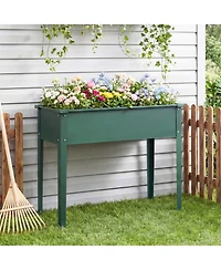 Gouun Elevated Metal Raised Garden Bed with Legs