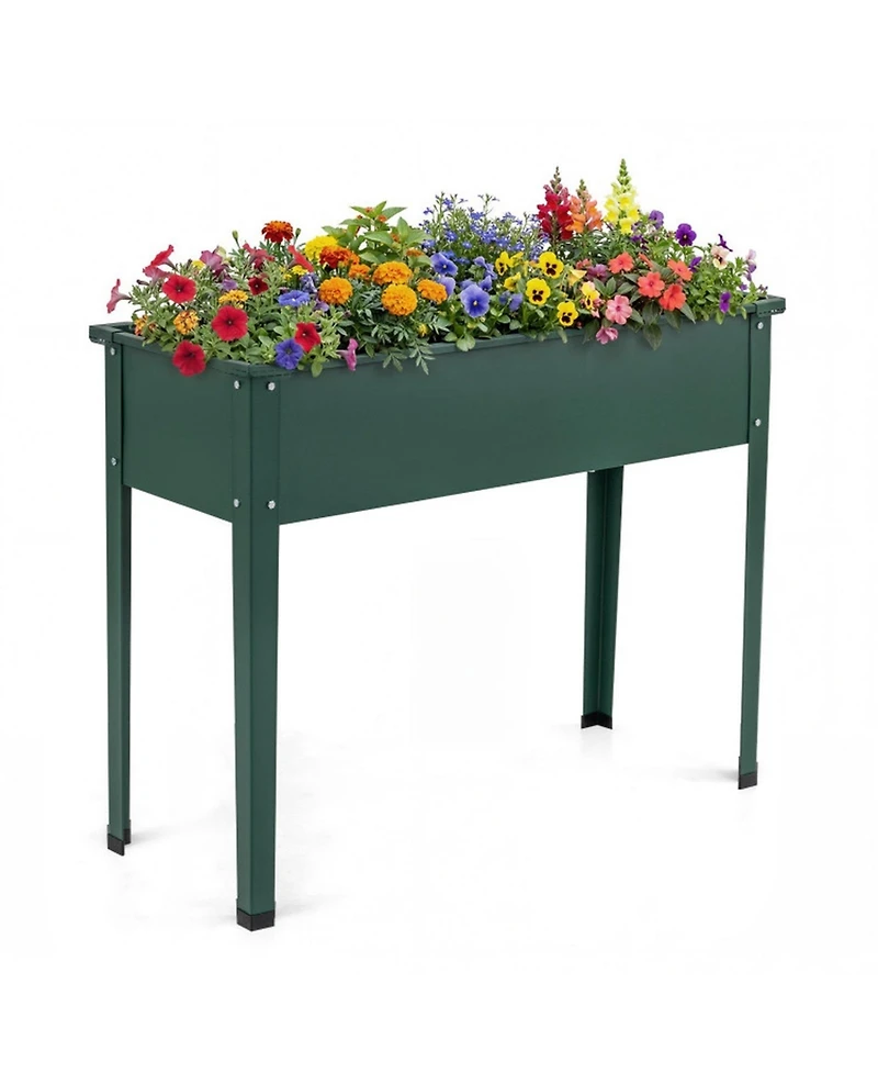 Gouun Elevated Metal Raised Garden Bed with Legs