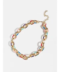 Sohi Women's Gold Metallic Chainlink Necklace