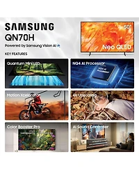 Samsung QN50QN70HAFXZA 50 Inch Neo Qled Smart Tv with 5 Year Amber Protection Plan (2026)