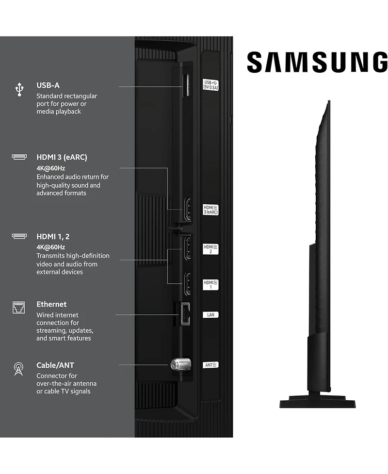 Samsung QN43Q7FAAFXZA 43 Inch Qled Q7F 4K Vision Ai Smart Tv with a 2 Year Amber Protection Plan (2025)