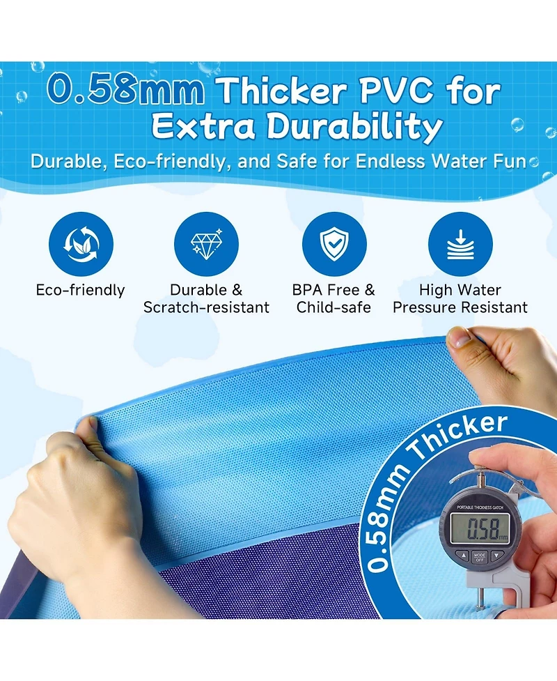 Aofar Splash Pad Dog Sprinkler Pool Outdoor Play Mat