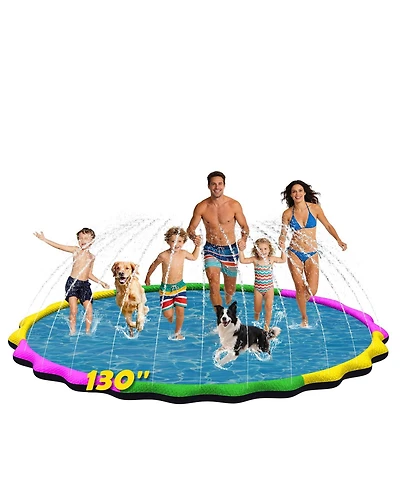 Aofar Splash Pad Water Sprinkler Pool Outdoor Family Fun