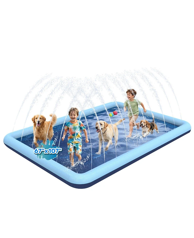Aofar Dog Splash Pad Non-slip Sprinkler Pool Outdoor