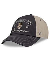 Fanatics Men's and Women's Black/Light Beige Vegas Golden Knights 2026 Nhl Stanley Cup Champions Unstructured Adjustable Hat