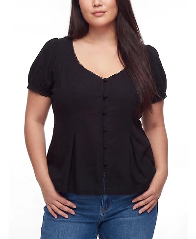 Torrid Plus Belle Isle Button Front Top