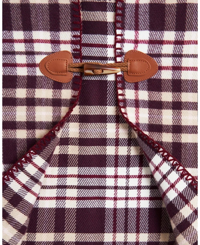 Fable England Women's Caramel and Chocolate Check Cape