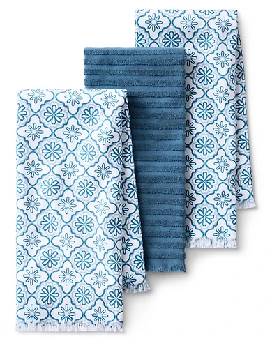 Draper James Allover Geo Floral 3-Pack Kitchen Towels