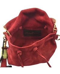 Carlos Falchi Mini Butterfly Suede Leather Bag