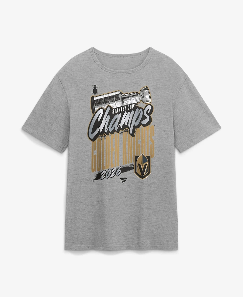 Fanatics Men's Steel Vegas Golden Knights 2026 Nhl Stanley Cup Champions Replica Locker Room T-Shirt