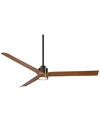 Casa Vieja 60 inch Aero and Koa Led Ceiling Fan with Remote