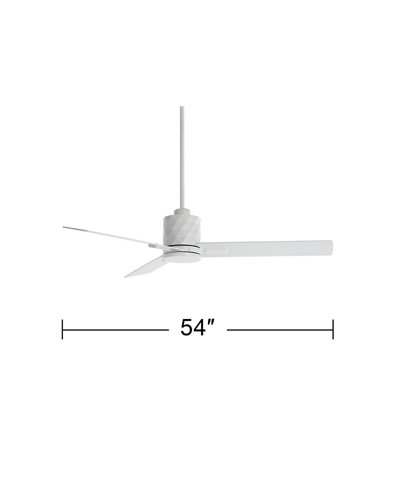 Casa Vieja 54 inch Lex Matte Led Ceiling Fan with Remote