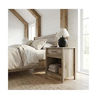 Starlight Canyon Home Lintel Oak Finish Night Stand with Industrial and Modern Farmhouse Style