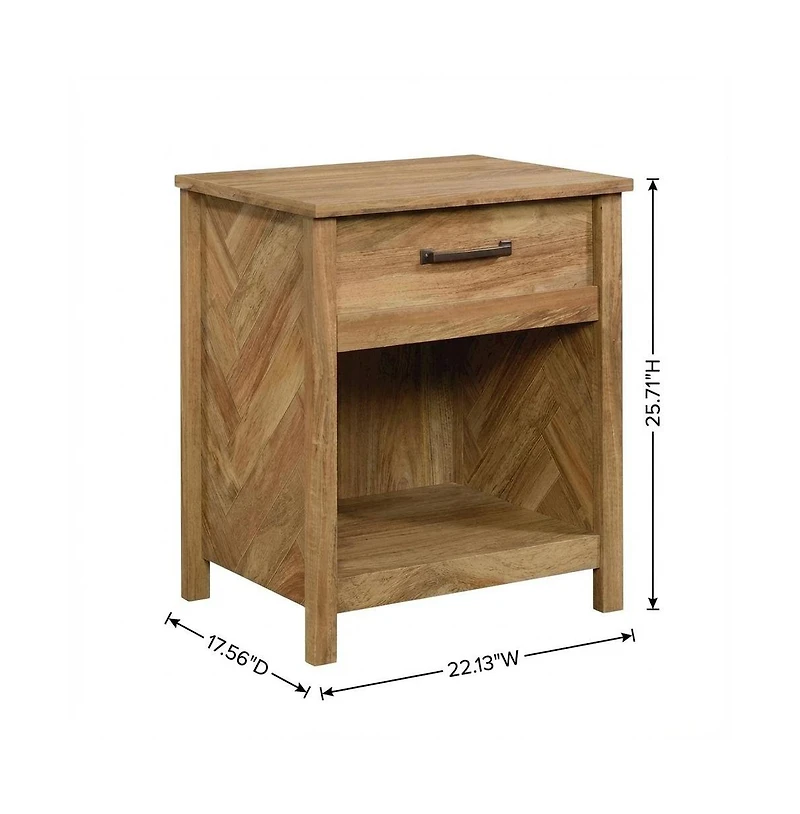 Starlight Canyon Home Bohemian Style Nightstand with Sindoori Mango Finish in Modern Farmhouse Look