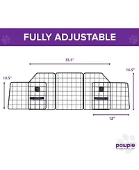 Pawple Adjustable Dog Car Barrier - Heavy-Duty Mesh Pet Divider for SUVs, Cars, Trucks and Vehicles