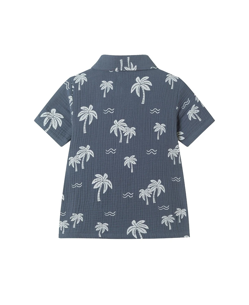 Andy and Evan Little Boys 5-7 Palm Tree Print Buttondown Shirt