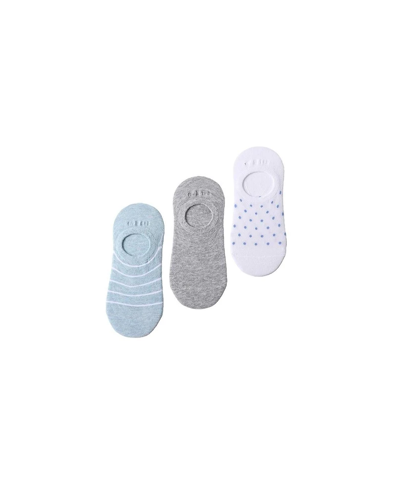 Lands' End Women's 3-Pack Cotton Patterned Sneaker Liners