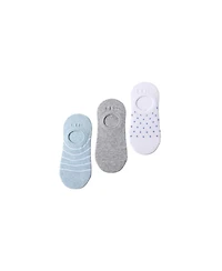 Lands' End Women's 3-Pack Cotton Patterned Sneaker Liners