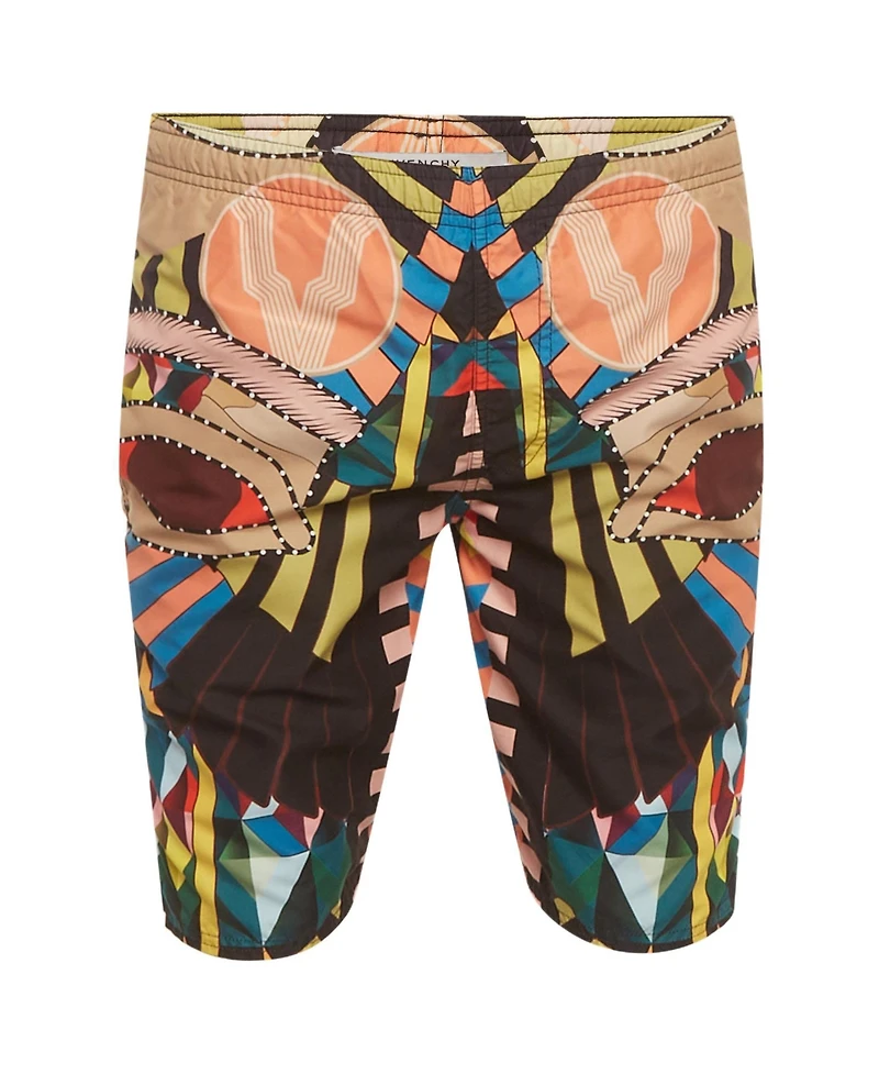 Pre-Owned Givenchy Men's Abstract Print Nylon Swim Shorts
